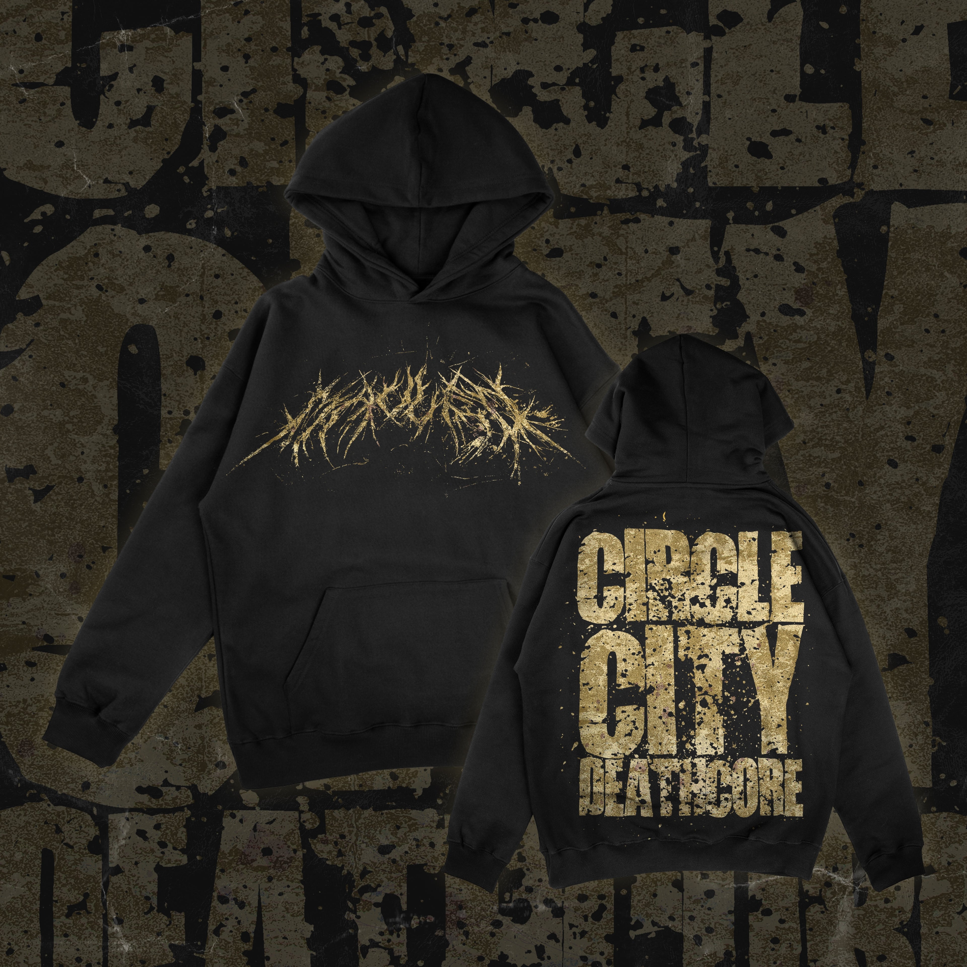 Circle City Deathcore Gold Foil Hoodie